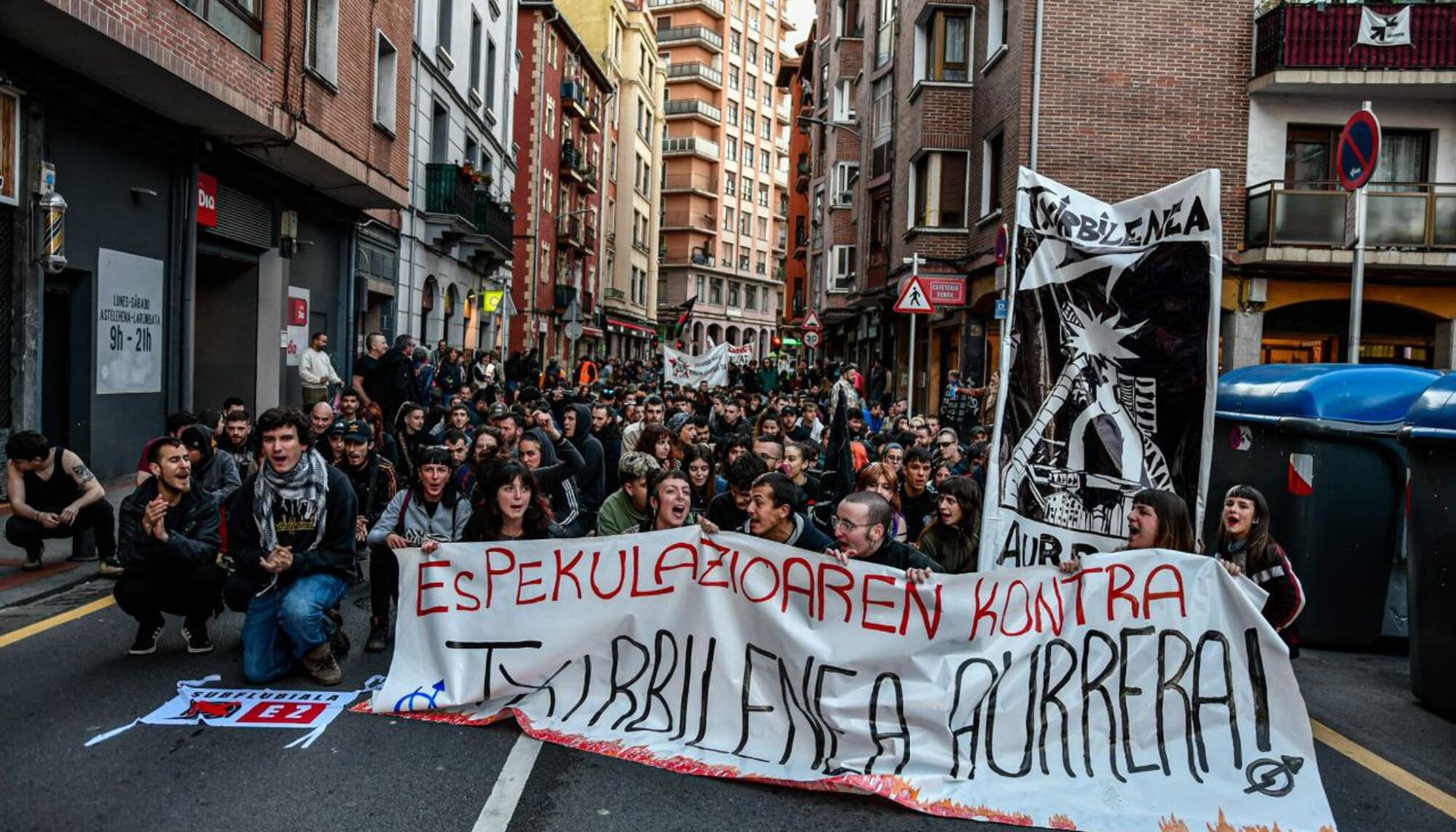 Txirbilenea Manifestacion desalojo Sestao